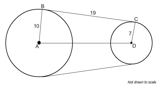 Solved Is Tangent To Circle A At B And To Circle D At C Chegg Com